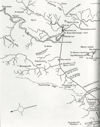 Wellington and Wainuiomata Map in the 1840s
