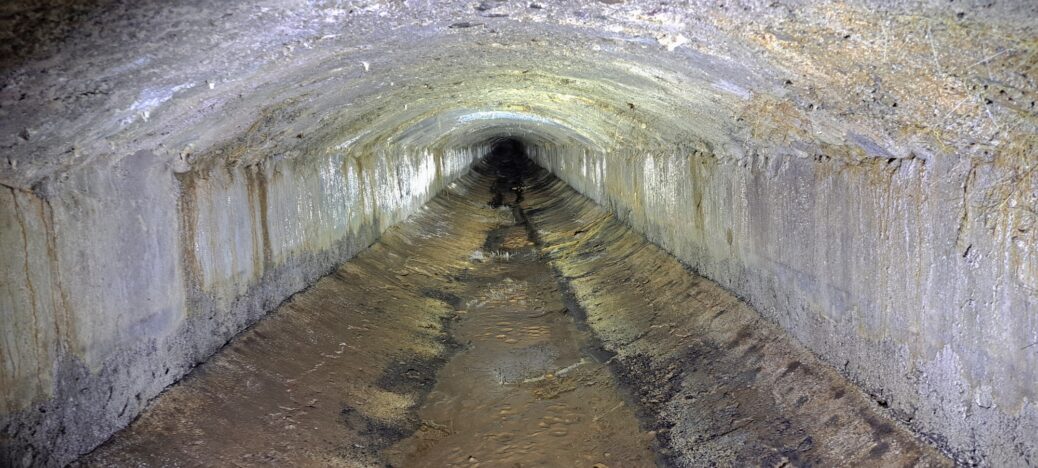 Inside the 1880s Wainuiomata Water Race - Photo taken in 2025 - © wainuiomata.net