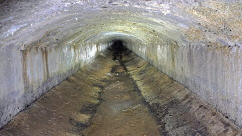Inside the 1880s Wainuiomata Water Race - Photo taken in 2025 - © wainuiomata.net