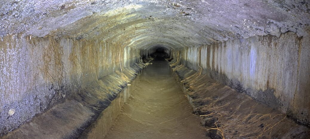 Inside the 1880s Wainuiomata Water Race - Photo taken in 2025 - © wainuiomata.net