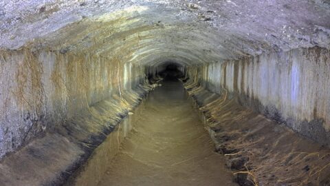 Inside the 1880s Wainuiomata Water Race - Photo taken in 2025 - © wainuiomata.net