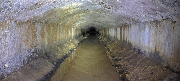 Inside the 1880s Wainuiomata Water Race - Photo taken in 2025 - © wainuiomata.net