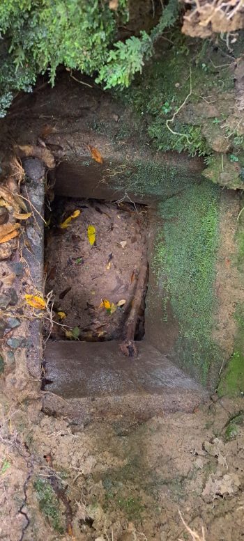 An 1880s Wainuiomata Water Race Manhole - Photo taken in 2025 - © wainuiomata.net