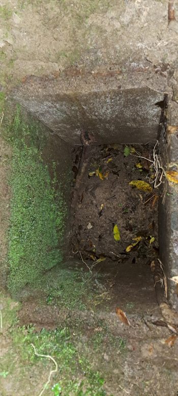An 1880s Wainuiomata Water Race Manhole - Photo taken in 2025 - © wainuiomata.net