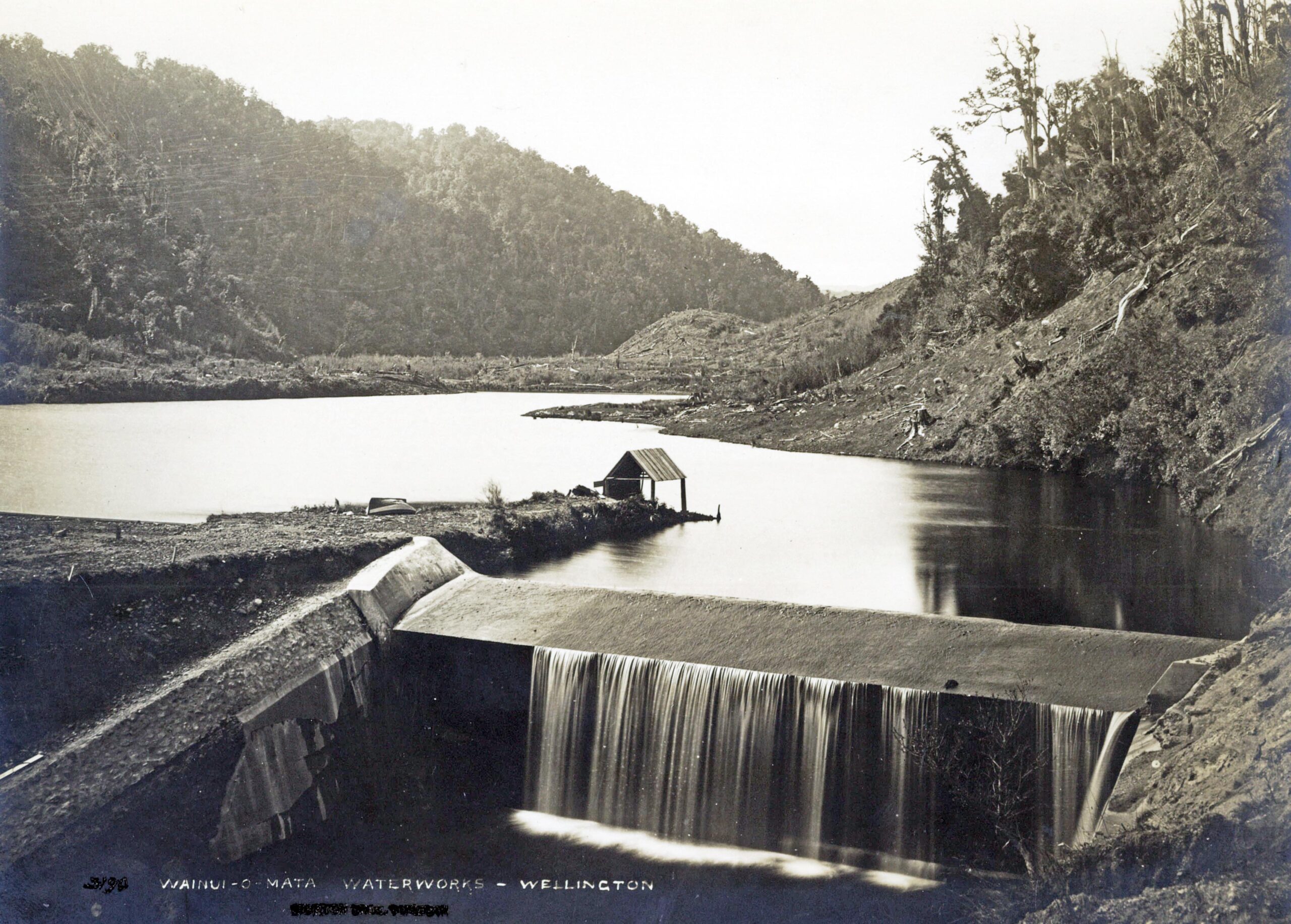 Lower Dam Spillway circa 1900 - Photographer Burton Brothers - PDM 1.0
