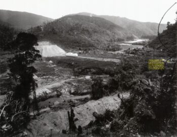 Morton Dam Construction - c1908 WHMS L3593 - (Lance Stewart Annotation)