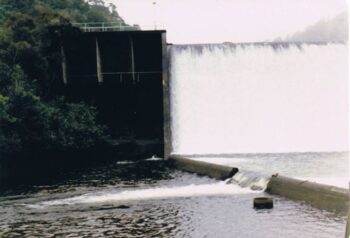 Morton Dam Spillway - Circa 1980 - Photographer: Carl Smith