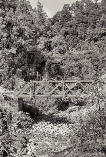 Orongorongo River Tram Bridge - c1985 - Photographer: Krustysimplex - URL: https://www.flickr.com/photos/43338286@N05/with/37477232076