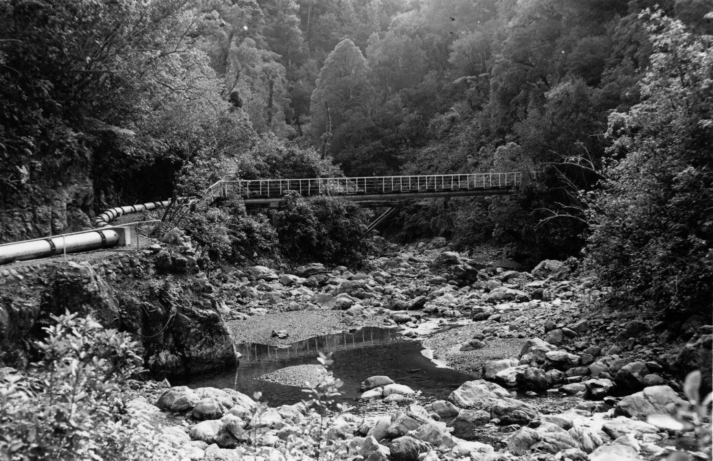 Orongorongo river weir pipeline.