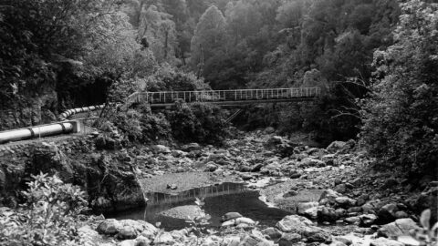 Orongorongo river weir pipeline.