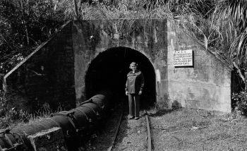 L3337 Orongorongo Tunnel - Daphne Todd at portal - 18 Sep 1971 - WHMS: L3337