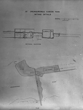 12 feet Orongorongo Karori main intake details c1924 - WCC: 00125-23