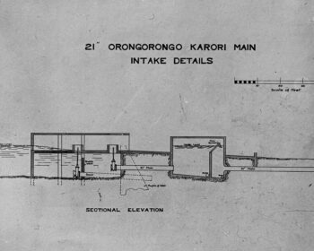 12 feet Orongorongo Karori main intake details c1924 - WCC: 00125-24