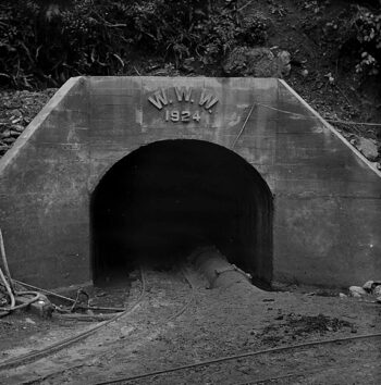 Orongorongo Tunnel Entrance - c1924 - Wellington City Council Archives, 00125-1-31