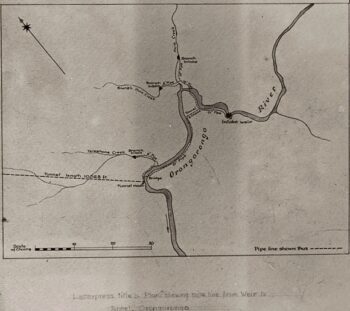 Map of the Orongorongo River Tunnel - c1924 - WCC:00125-22
