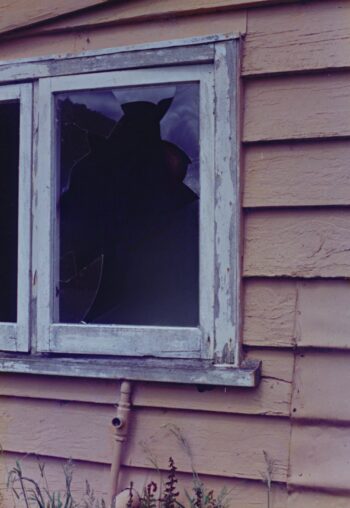 Window belonging to Scout Hut in Reservoir Valley - c1994 - © Lance Stewart