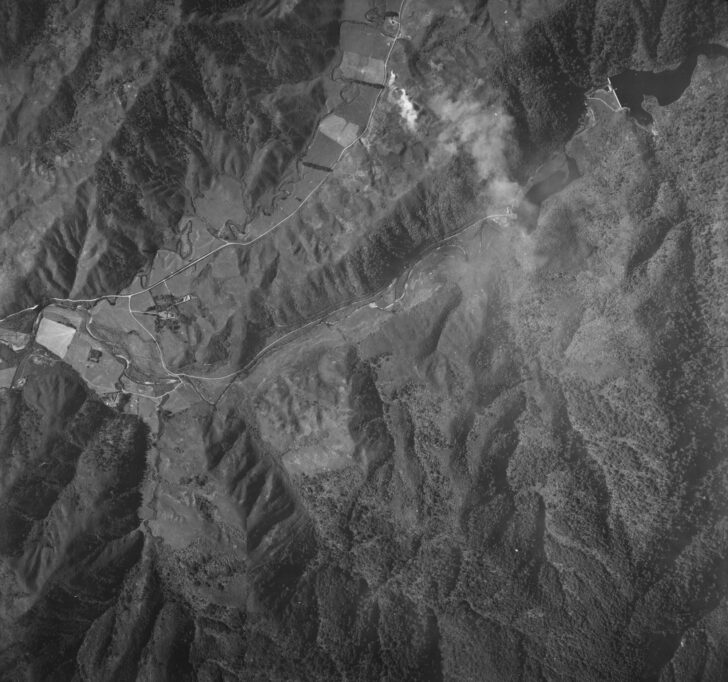 Aerial Image of Reservoir Road area in 1941 - License: LINZ CC-BY 4.0