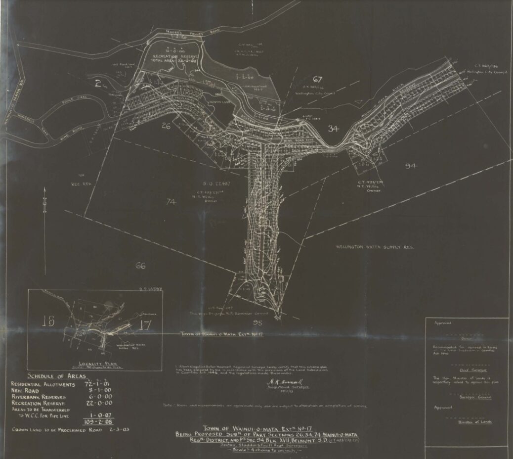 Town of Wainuiomata Extension 17 Plan