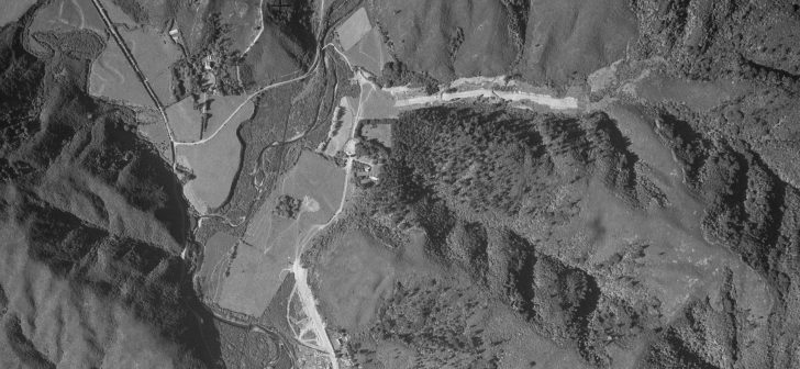 Hine Road, Sunny Grove (under construction), Whitcher Grove Area Aerial Photo - 1954 - License: LINZ CC-BY 4.0