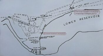Map showing the O-K Main Kinney Strainer and Chamber and Orongorongo Pipeline the - 2025 - © wainuiomata.net