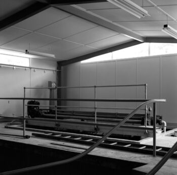 Inside the Morton Dam Strainer Building - 9 January 1968 - Wellington City Council Archives, 00158-3072-b (sheet 7395b)