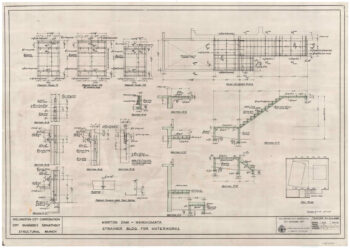 Morton Dam, Strainer Building Plan 2 - © Wellington City Council Archives, 00763-STRL 158 - CC-BY