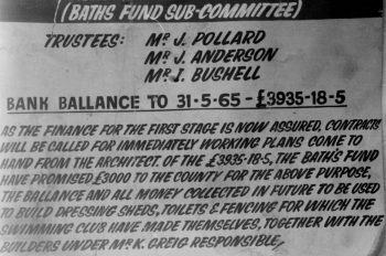 Wainuiomata Swimming Baths fundraising notice - c1965 - WHMS: L3829