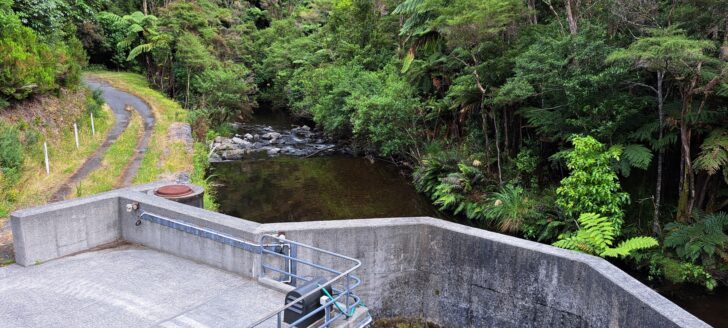 Large Weir in the Wainuiomata River - 2024 - © wainuiomata.net