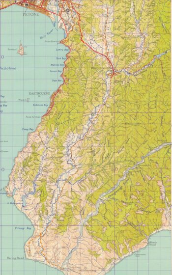 Topographical Map of Wainuiomata dated 01 October 1950