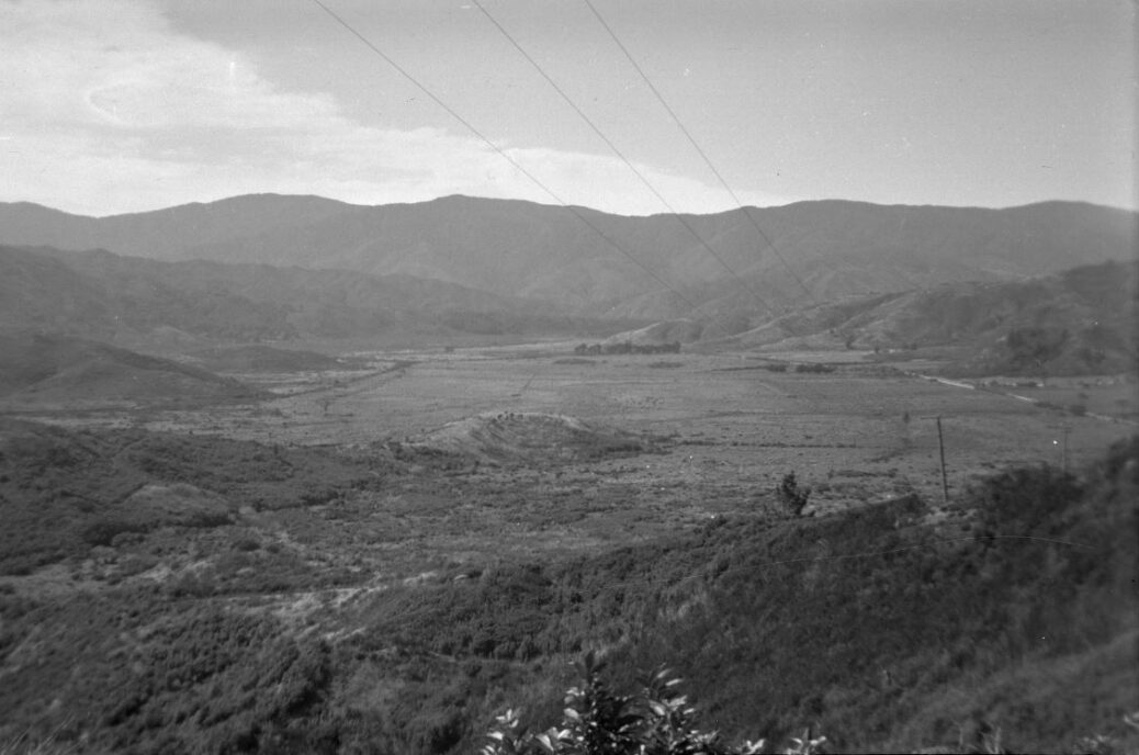 View of Wainuiomata Valley in 1949.