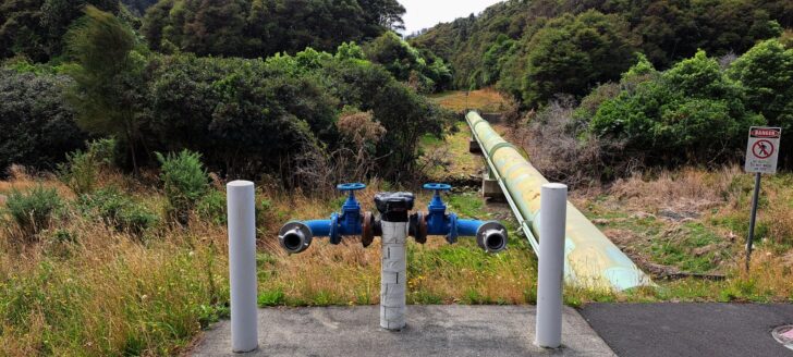 Water Pipe seen from George Creek Road - 2024 - © wainuiomata.net