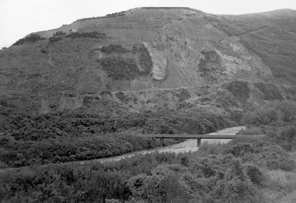 The Rock & Quarry - Feb 1962 with Moores Valley Road in view - Wainuiomata Historic Museum