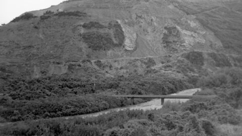 The Rock & Quarry - Feb 1962 with Moores Valley Road in view - Wainuiomata Historic Museum