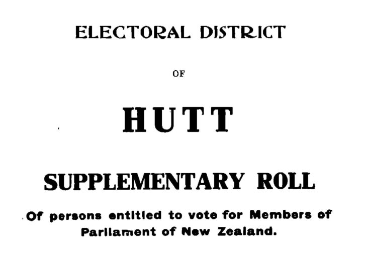 Hutt Electoral Roll