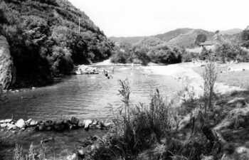 Rock Pool and Entrance from Moores Valley Road - Early 1980s - Wainuiomata Historic Museum Society