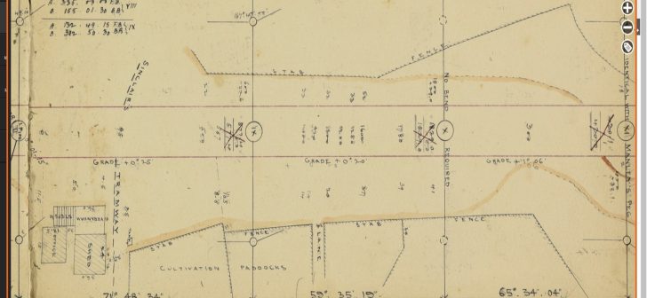 Surveyor map showing the Sinclair Tramway