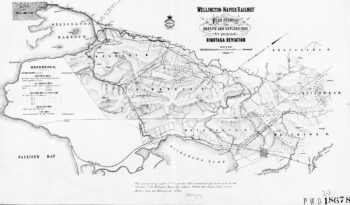 Map 9th September 1899 for the deviation of the Wellington Napier Railway via Wainuiomata and Wairongomai Valley