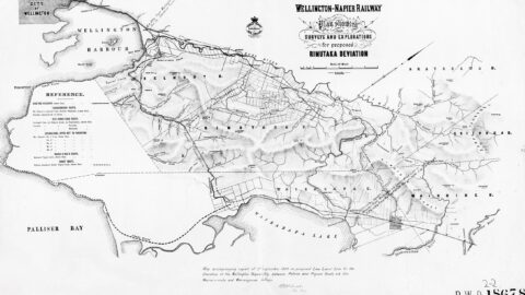 Map 9th September 1899 for the deviation of the Wellington Napier Railway via Wainuiomata and Wairongomai Valley