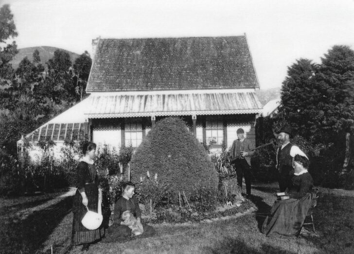 The McIlvride family & home - c1888 - Wainuiomata Historic Museum Society
