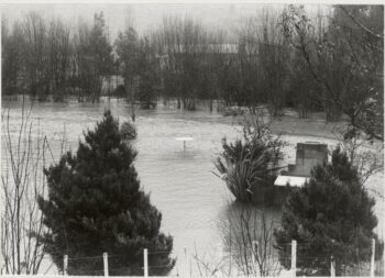 Flooded roads and fields in Wainuiomata - 1985 - CC BY-NC-ND 3.0