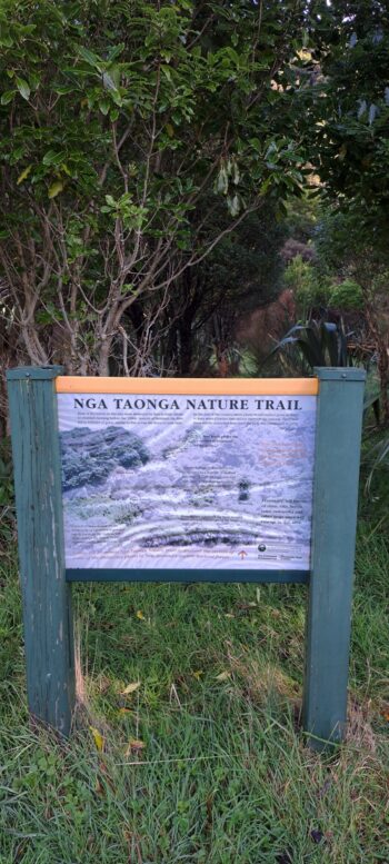 Nga Taonga Nature Walk sign in Wainuiomata - 2025 - © wainuiomata.net