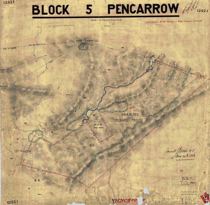 Block 5 Pencarrow Map - c1883