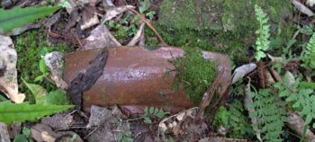 Old ceramic pipe located at the Venturi Meter House site - 2025 - © wainuiomata.net