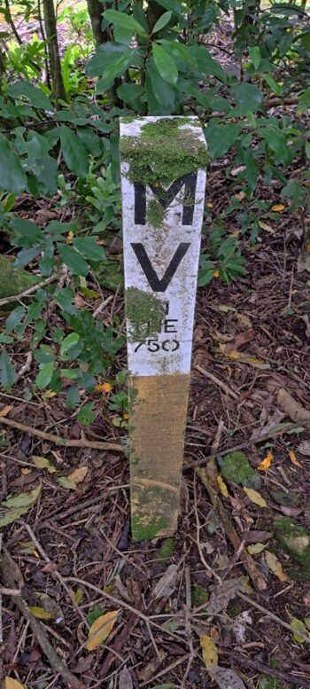 Marker near Orongorongo Pipeline - 2025 - © wainuiomata.net