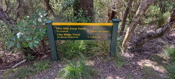 Sign on the Five Mile Loop Track in Wainuiomata - 2025 - © wainuiomata.net