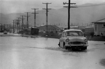 Flooding in Wainuiomata during the Wahine Storm - Apr 1968 - WHMS: L3271
