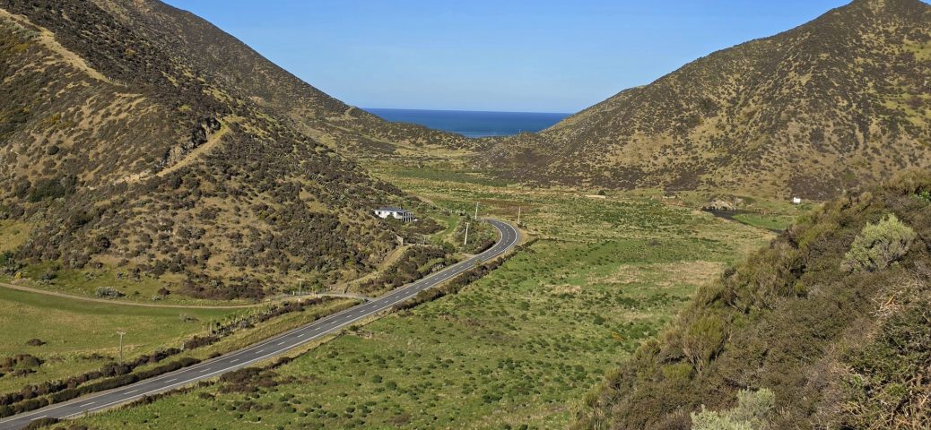 View of the Coast Road from Great Harbour Way - 2026 - © wainuiomata.net