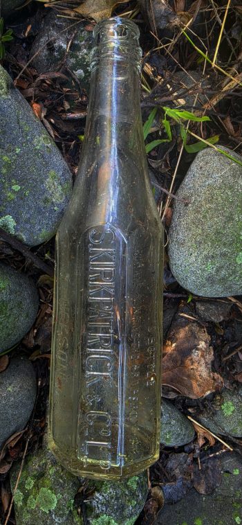 Embossed glass bottle made for S. Kirkpatrick & Co. of Nelson - 2026 - © wainuiomata.net
