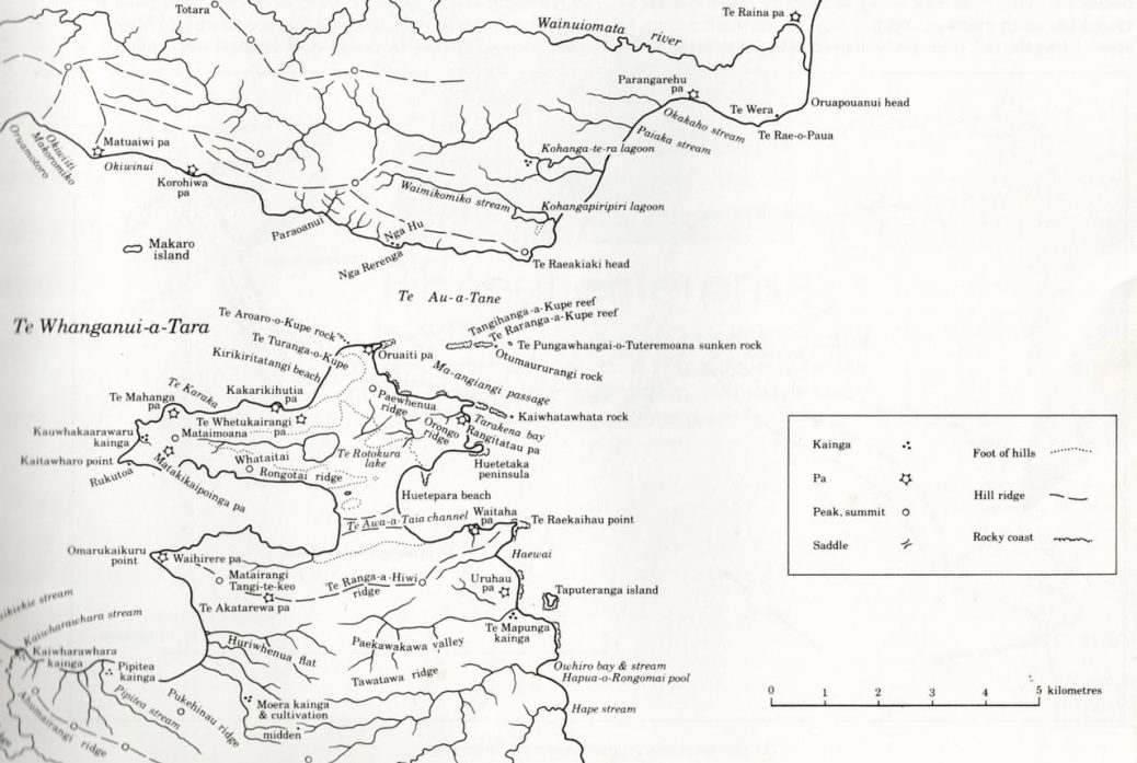 Wellington and Wainuiomata Map in the 1840s
