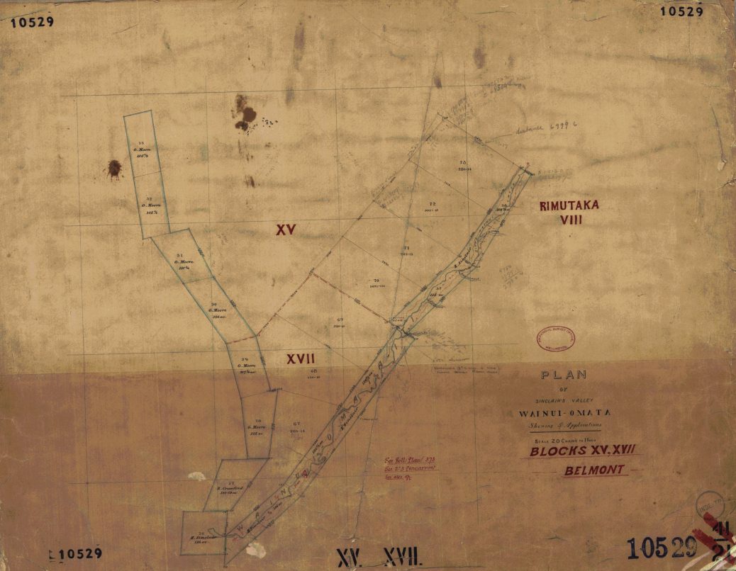 SO 10529 Sinclair Valley Map - c1880s?
